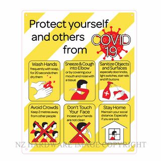 MARKIT GRAPHICS MGPVCI1360 COVID 19 SIGN PROTECT YOURSELF