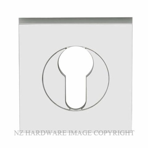 LOCKWOOD VSS5/SC VELOCITY SQUARE EURO CYLINDER ESCUTCHEON SATIN CHROME