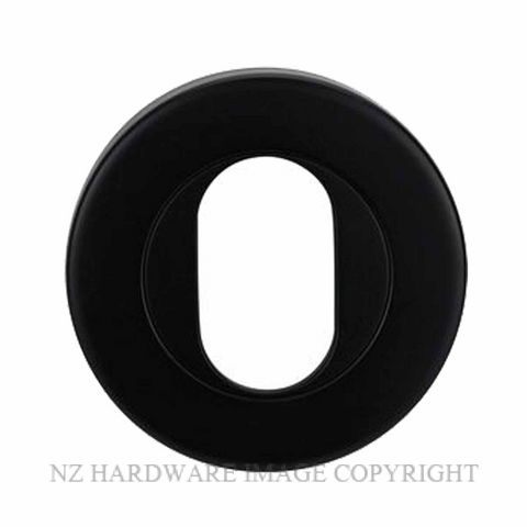 LOCKWOOD VSR6/MBK VELOCITY ROUND OVAL CYLINDER ESCUTCHEON MATT BLACK