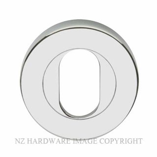 LOCKWOOD VSR6/SC VELOCITY ROUND OVAL CYLINDER ESCUTCHEON SATIN CHROME