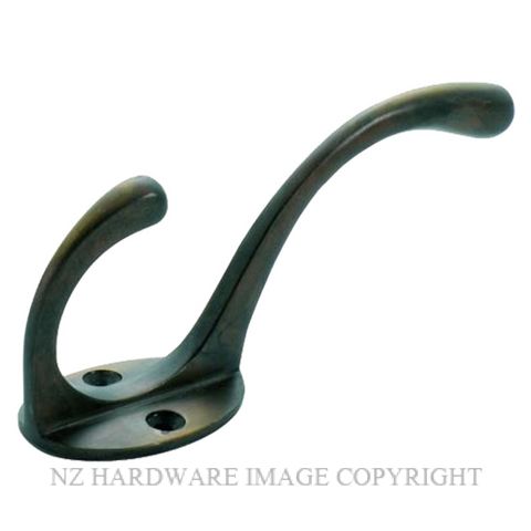 TRADCO 3960 AB HAT & COAT HOOK ANTIQUE BRASS