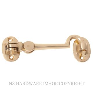 TRADCO 1516 PB CABIN HOOK 100MM POLISHED BRASS