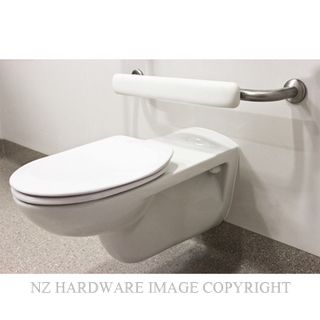 SUPERQUIP PADDED TOILET SEAT SUPPORT WHITE/STAINLESS STEEL