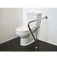 SUPERQUIP TOILET SUPPORT RAIL 700X700X32MM STAINLESS STEEL