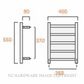 ALEXANDER ELAN 7A01 5 BAR 20R HEATED TOWEL LADDER POLISHED STAINLESS