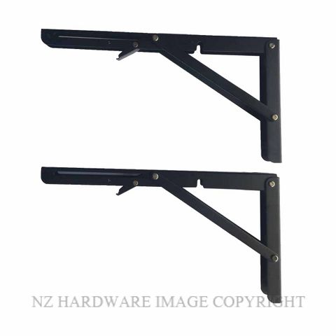 JAECO JA97BK FOLDING HINGE BRACKETS 300X160X25MM MATT BLACK