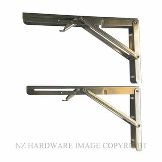 JAECO JA97SS FOLDING HINGE BRACKETS 300X160X25MM SATIN STAINLESS