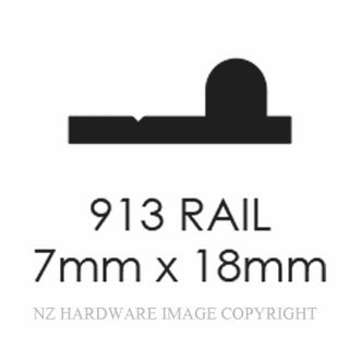 BRIO 913A-A20 BOTTOM RAIL 2000MM ANODISED ALUMINIUM