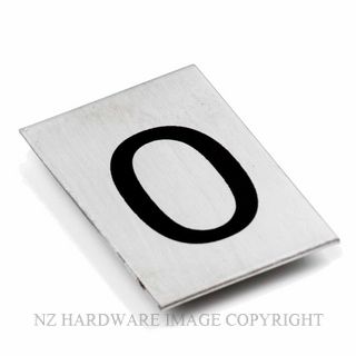 JAECO SIGN NUMERAL 0 - 9 50MM SATIN STAINLESS