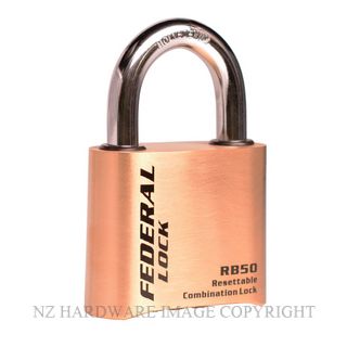 GTSRB50R FEDERAL COMBINATION PADLOCK 50MM