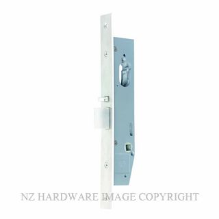 MILES NELSON MNC2200E MORTICE DEADLATCH 28MM BACKSET LONG FACE PLATE SATIN STAINLESS