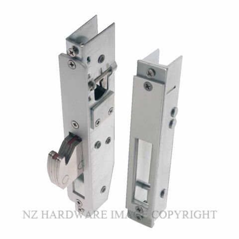 MILES NELSON MNC2300 NARROW STYLE SLIDING DOOR LOCK SATIN STAINLESS