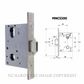 MILES NELSON MNC5300 MORTICE SLIDING DOOR LOCK 60MM BACKSET SATIN STAINLESS