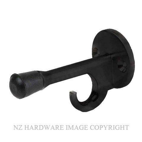 JAECO DS52 COAT HOOK WALL STOP MATT BLACK