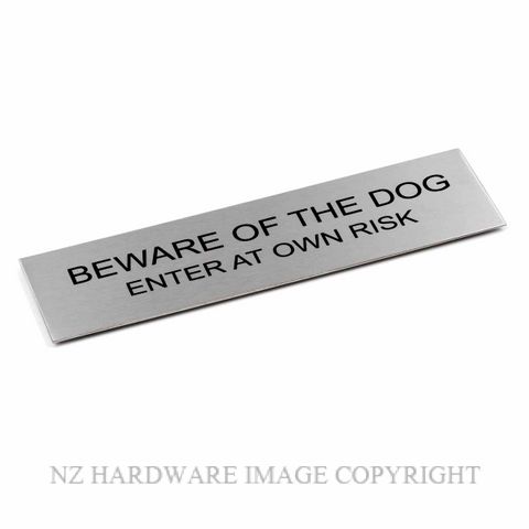 JAECO SIGN 170X50 DOGB BEWARE OF THE DOG - BLACK