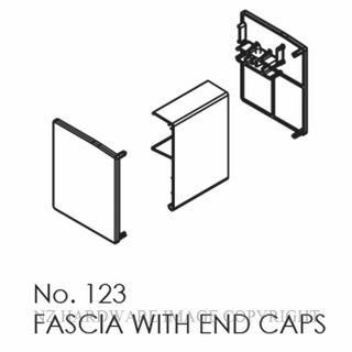 BRIO BI123-40CA 123 FASCIA WITH END CAPS 4M ANODISED