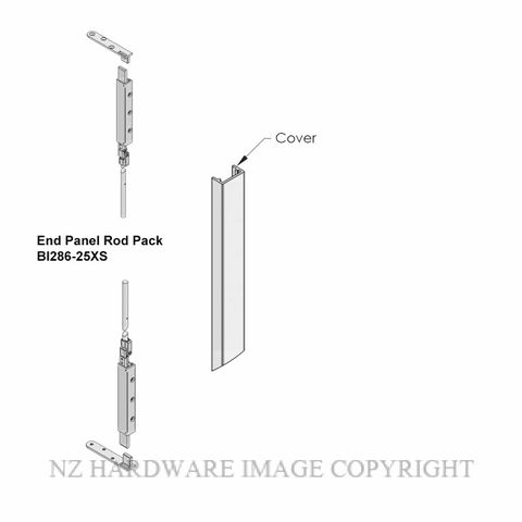 BRIO 286 TIMBER DOOR END PANEL ROD SET