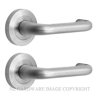 MILES NELSON MNCR53/90 ROUND ROSE LEVER (PAIR) SATIN CHROME