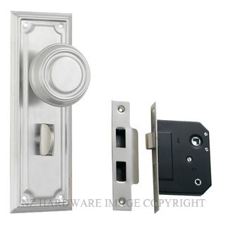 TRADCO 9760P SC EDWARDIAN KNOB PRIVACY KIT SATIN CHROME