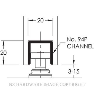 BRIO BI94P-10 94 POLYPROP CHANNEL BLACK - 1M