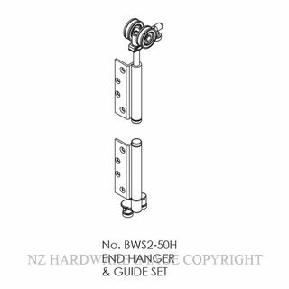 BRIO BIBWS2-50SHPR W-FOLD 4S 50KG END HANGER SET - NON MORT PVD BLACK