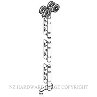 BRIO BIBWS4-100SHPR W-FOLD 4S 100KG INTERM HANGER SET - NON MORT PVD BLACK