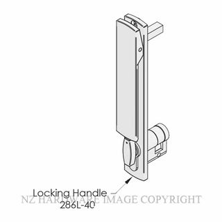 BRIO BI286L-40PBK 286 LOCKING HANDLE SET WITH CYL & KEYS PBK