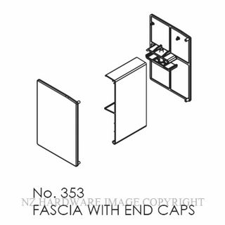 BRIO 353 FASCIA WITH END CAPS ANODISED