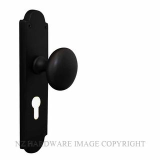 WINDSOR 3004 E48 BLK HANDLES VICTORIAN KNOB LOCK E48 HANDLES MATT BLACK