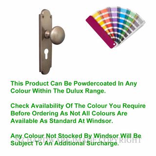 WINDSOR 3004 E48 PC HANDLES VICTORIAN KNOB LOCK E48 HANDLES POWDER COAT