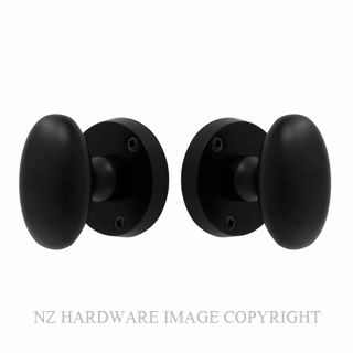 WINDSOR 5071 BLK KNOB LATCH OVAL HANDLES MATT BLACK