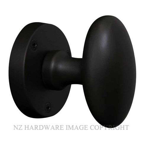 WINDSOR 5071-5072 OVAL KNOB ON ROSE MATT BLACK