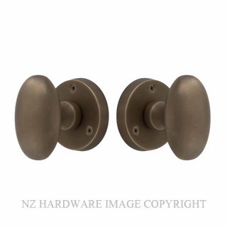 WINDSOR 5071 RB KNOB LATCH OVAL HANDLES ROMAN BRASS