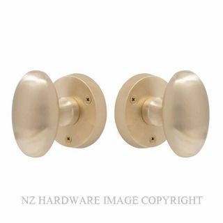 WINDSOR 5071 USB KNOB LATCH OVAL HANDLES UNLACQUERED SATIN BRASS