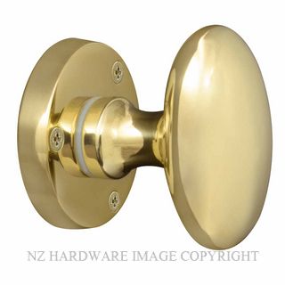 WINDSOR 5072 PB KNOB LATCH OVAL PASSAGE SET POLISHED BRASS