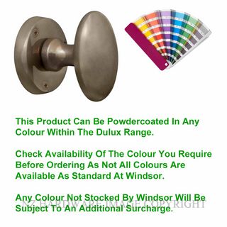 WINDSOR 5072 PC KNOB LATCH OVAL PASSAGE SET POWDER COAT