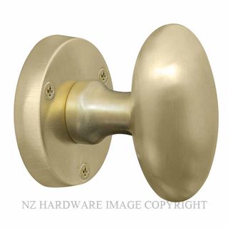 WINDSOR 5072 USB KNOB LATCH OVAL PASSAGE SET UNLACQUERED SATIN BRASS