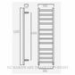 ALEXANDER ELAN 7A12 12 BAR 120R HEATED TOWEL LADDER POLISHED STAINLESS