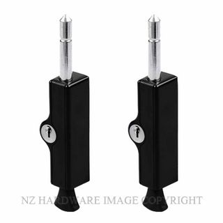 YALE MC82C4BLKTW PATIO BOLT TWIN PACK BLACK