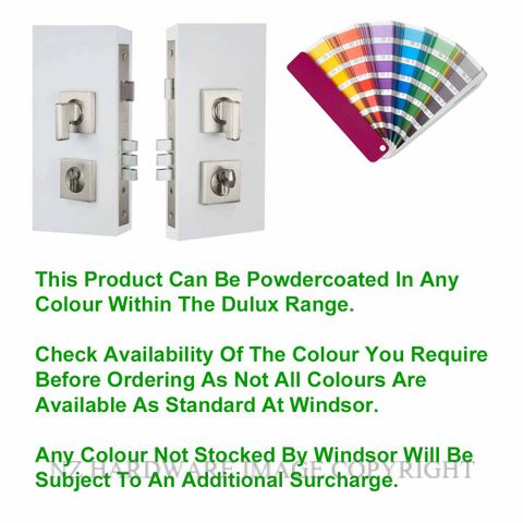 WINDSOR 1365 PC MINI TURN ENTRANCE LOCK KIT SQUARE 60MM POWDERCOAT