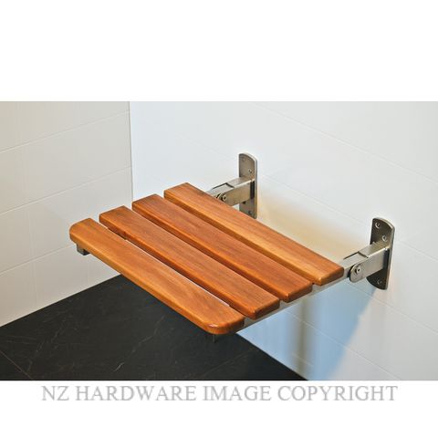 SUPERQUIP RIMU SLATTED FOLDING SHOWER SEATS