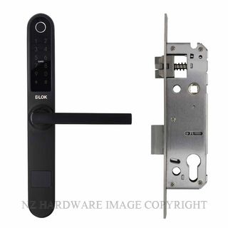 E LOK 707 35 BLK SMART LOCKSET + FINGERPRINT -35MM BACKSET MATT BLACK