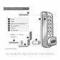 KITLOCK KL1200 DIGITAL LOCKER LOCK SILVER