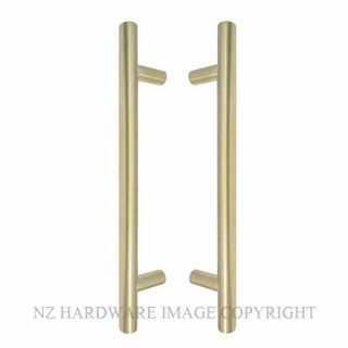 WINDSOR 8190 USB PULL HANDLE BACK TO BACK 300MM OA UNLACQUERED SATIN BRASS