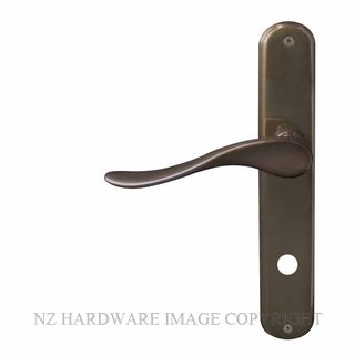 WINDSOR 8168 P85 AB HAVEN OVAL LONGPLATE P85 PRIVACY HANDLES ANTIQUE BRONZE