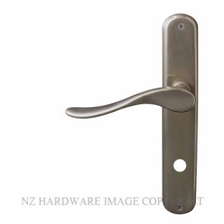 WINDSOR 8168 P85 NB HAVEN OVAL LONGPLATE P85 PRIVACY HANDLES NATURAL BRONZE