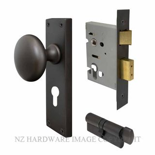 WINDSOR 3015 DRB VICTORIAN KNOB E48 EURO CYLINDER KITSET DARK ROMAN BRASS