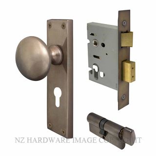 WINDSOR 3015 NB VICTORIAN KNOB E48 EURO CYLINDER KITSET NATURAL BRONZE