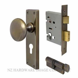 WINDSOR 3015 OR VICTORIAN KNOB E48 EURO CYLINDER KITSET OIL RUBBED BRONZE