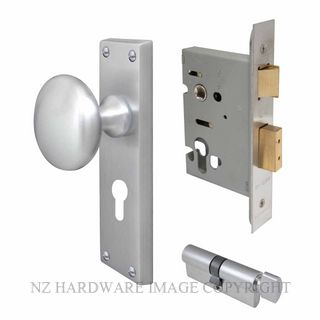 WINDSOR 3015 SC VICTORIAN KNOB E48 EURO CYLINDER KITSET SATIN CHROME